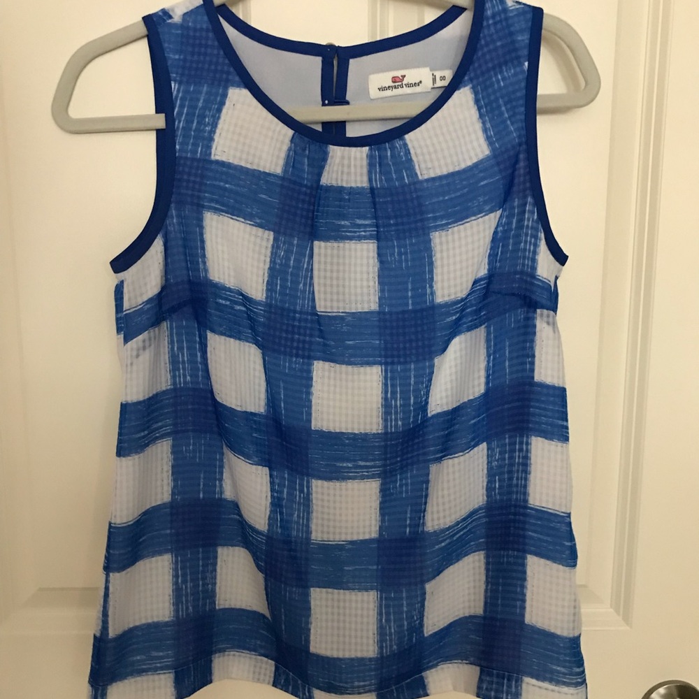 Blue and White Top